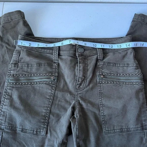 Joie Green Studded Hazina Skinny Ankle Jean - Picture 9 of 12